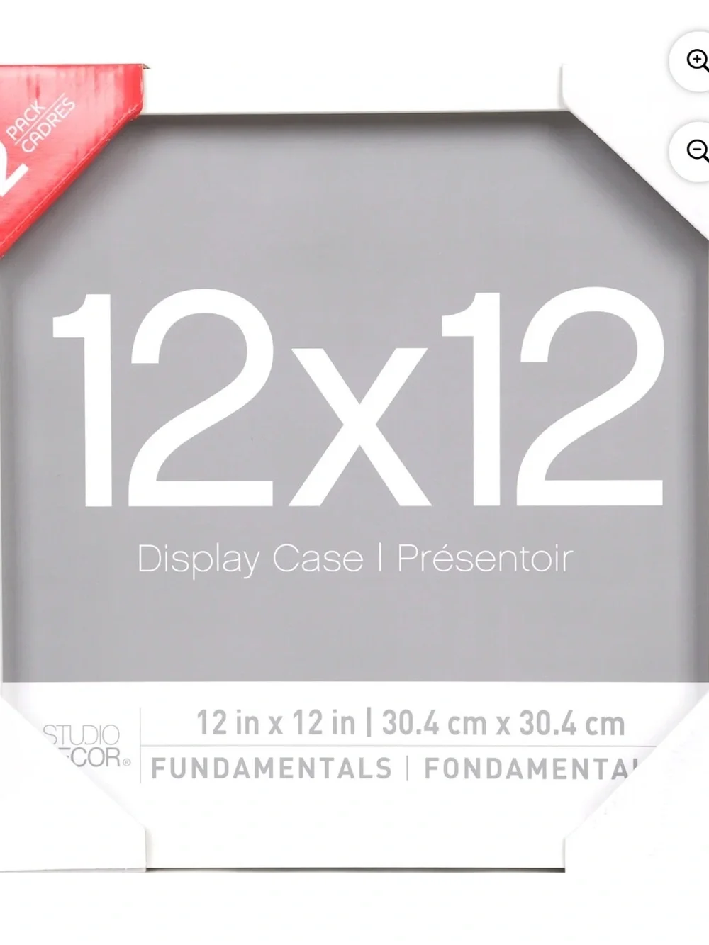 Studio Décor Fundamentals 12x12 White Display Case Frames Set of 2 – New Sealed